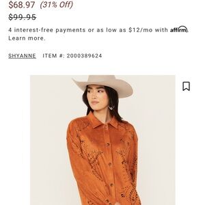 Shyanne Women's Tan Suede Jacket